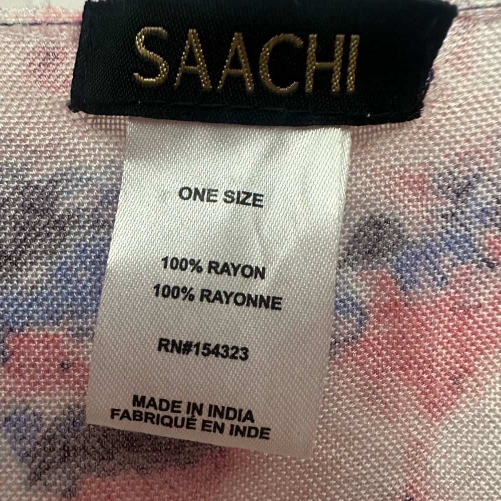 Saachi Tie Dye Butterfly Kimono One Size Flowy Beach Cover Up Nwt — image 5 of 7
